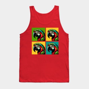 Pop Red-Shouldered Macaw Art - Cool Birds Tank Top